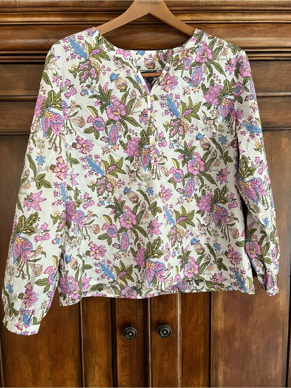 Talbots floral top Petite Large NWOT
